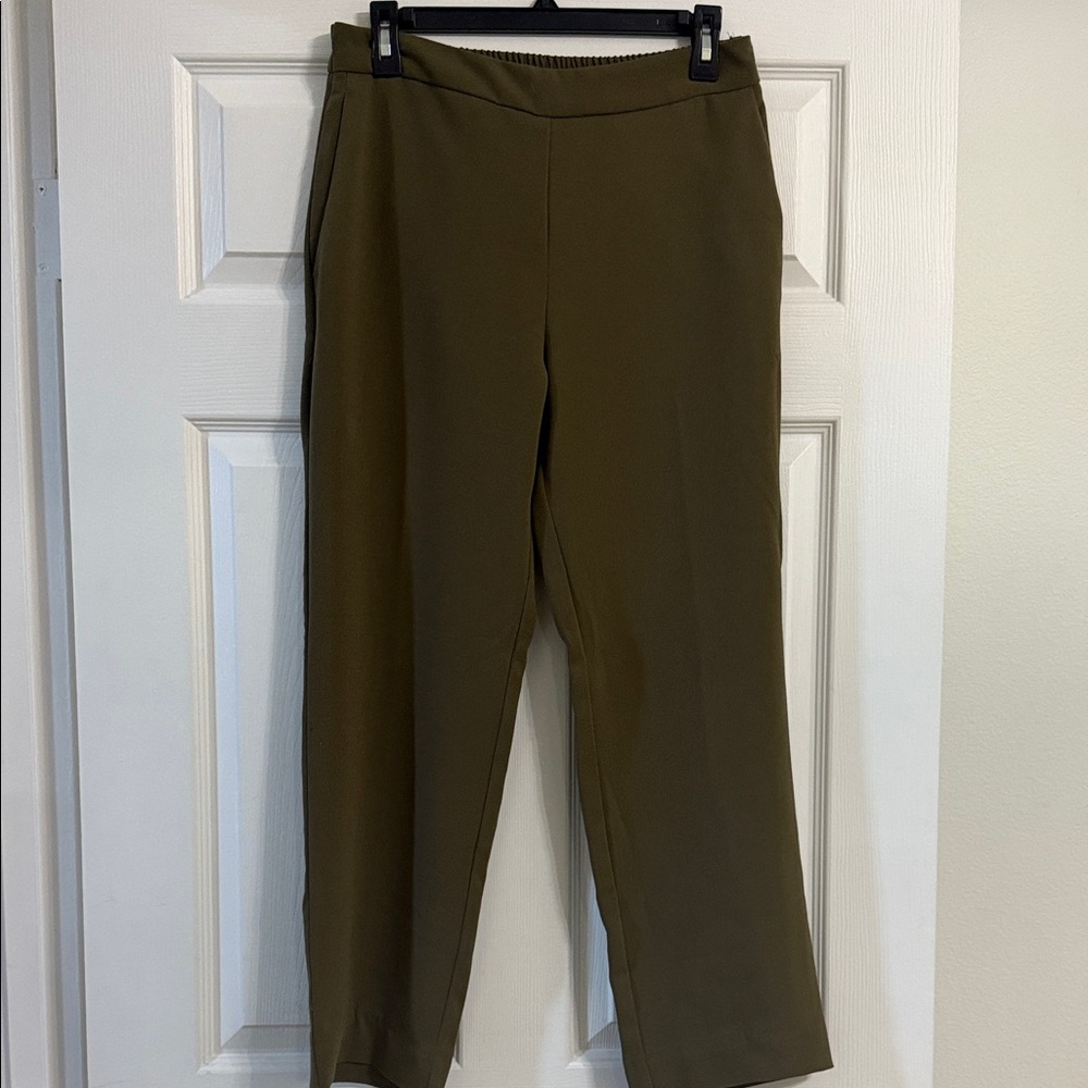 Enza Costa Khaki Straight Leg Women's Pants